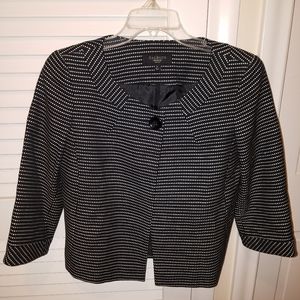 Black and white blazer